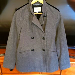 Banana Republic Grey Heather Wool Peacoat - XS